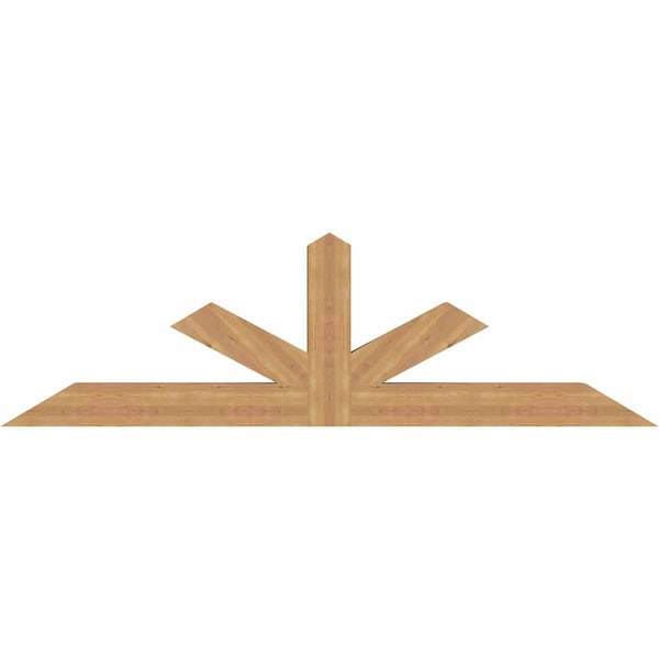 Ekena Millwork Saratoga Smooth Timber Gable Bracket, Western Red Cedar, 84"W x 24"H x 5 1/2"D x 5 1/2"F, 7/12 Pitch GBW084X24X0606SAR00SWR - main